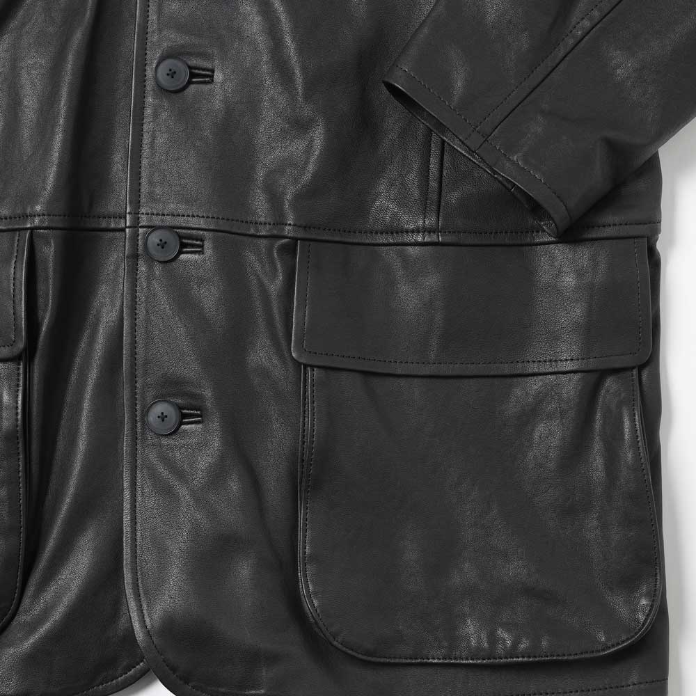 Textured Lamb Leather Blouse