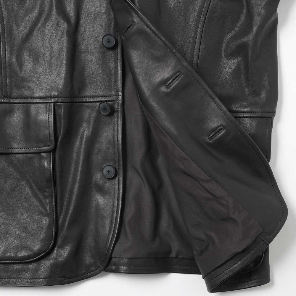 Textured Lamb Leather Blouse