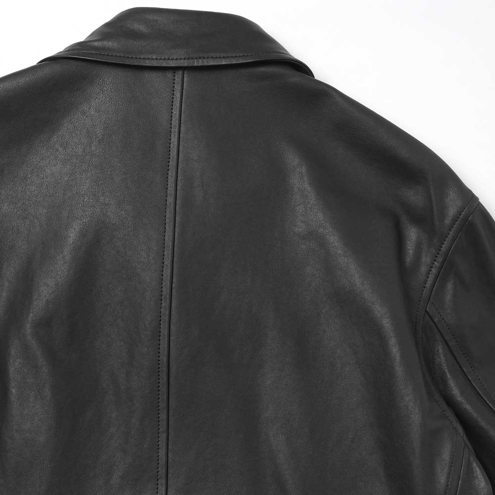 Textured Lamb Leather Blouse