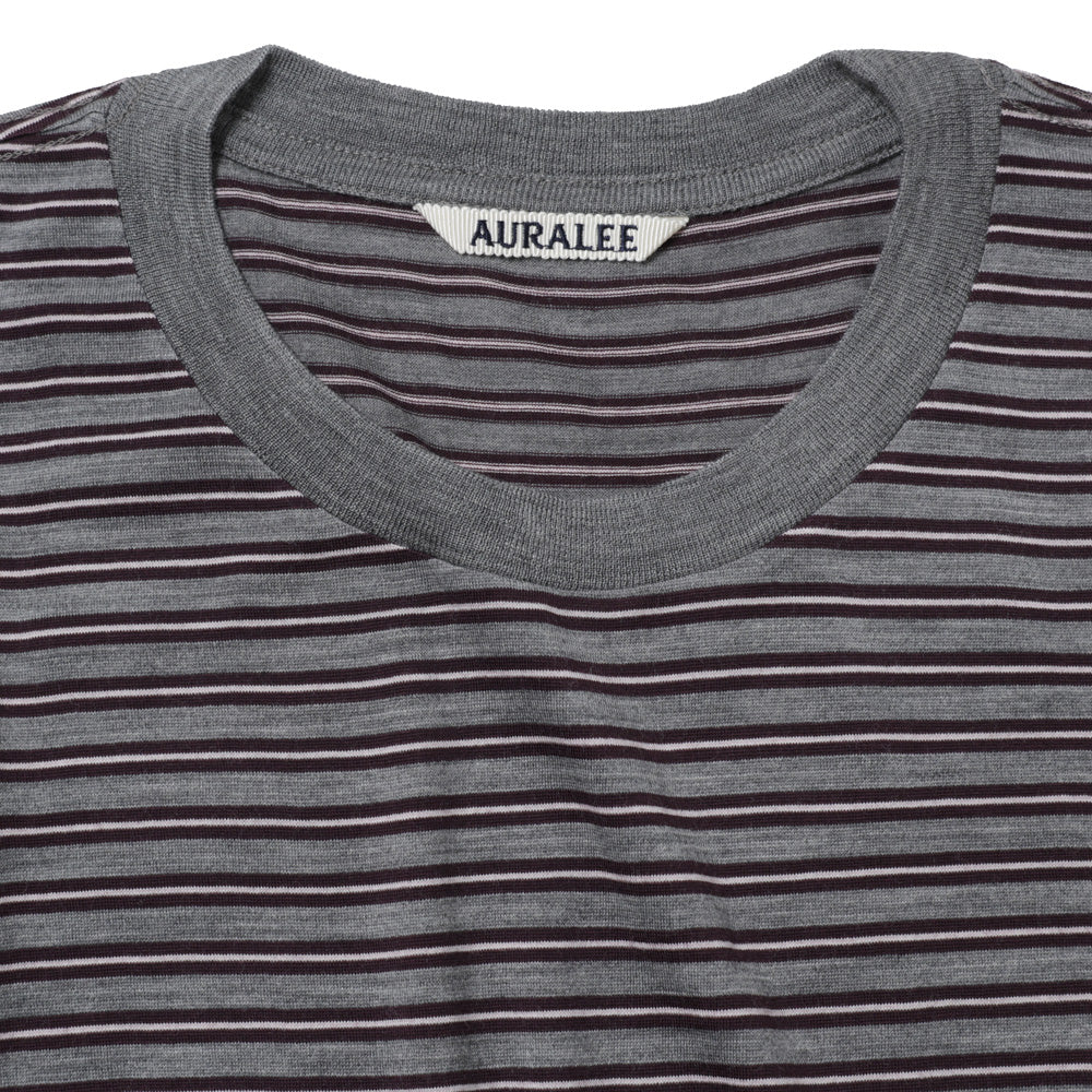 SOFT SMOOTH WOOL STRIPE JERSEY L/S TEE