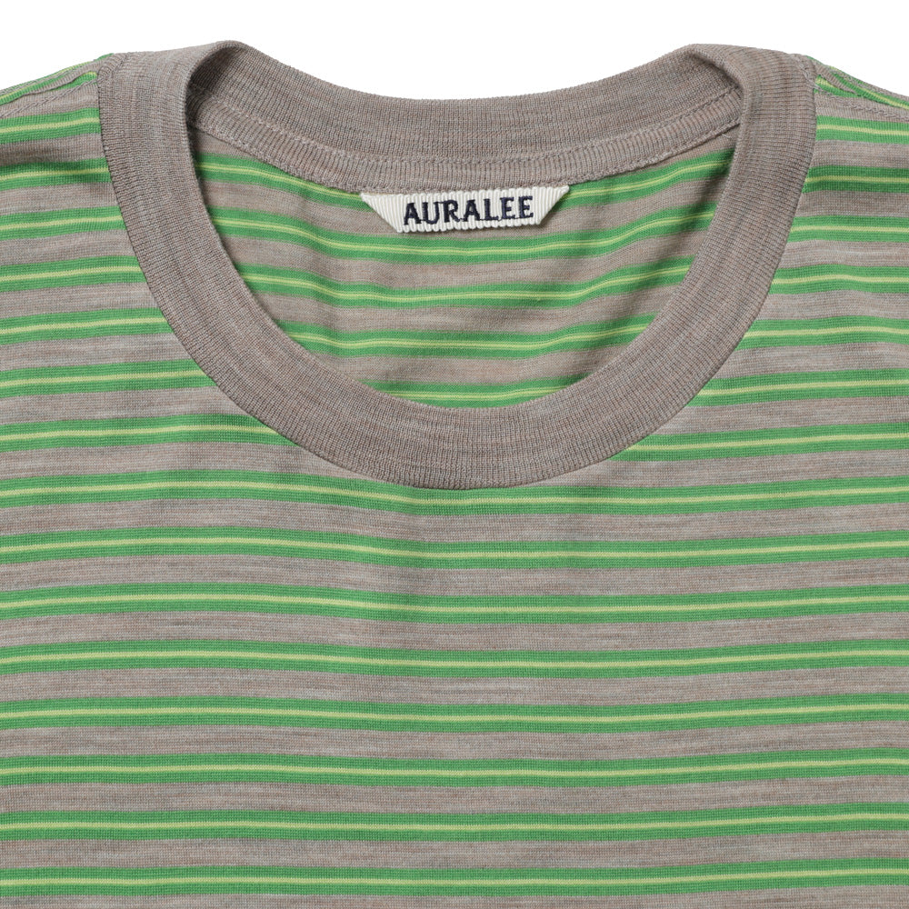 SOFT SMOOTH WOOL STRIPE JERSEY L/S TEE