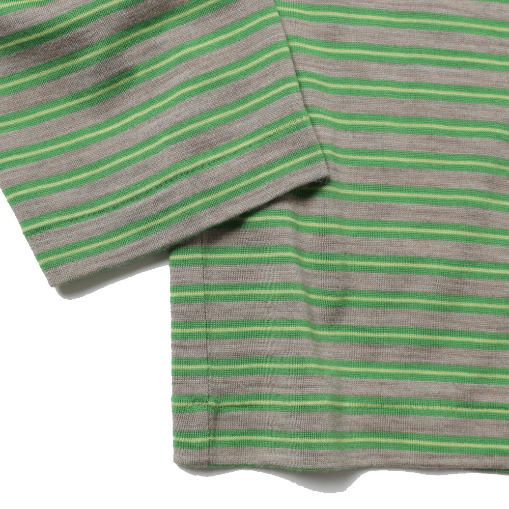 SOFT SMOOTH WOOL STRIPE JERSEY L/S TEE