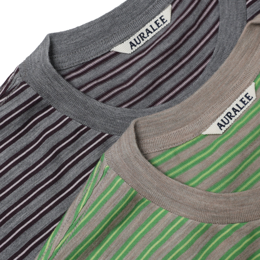 SOFT SMOOTH WOOL STRIPE JERSEY L/S TEE