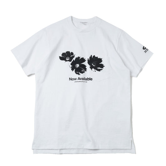 Printed Cross Crew Neck T-shirt - Flower