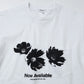 Printed Cross Crew Neck T-shirt - Flower
