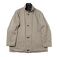 REVERSIBLE WOOL TWISTED TWILL/ SHEEP LEATHER HALF COAT