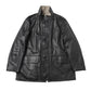 REVERSIBLE WOOL TWISTED TWILL/ SHEEP LEATHER HALF COAT