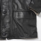 REVERSIBLE WOOL TWISTED TWILL/ SHEEP LEATHER HALF COAT