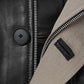 REVERSIBLE WOOL TWISTED TWILL/ SHEEP LEATHER HALF COAT