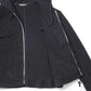 COTTON NYLON PILE ZIP PARKA