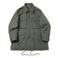 BRUSHED SILK LINEN SATIN PADDED MILITARY BLOUSON