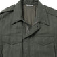 BRUSHED SILK LINEN SATIN PADDED MILITARY BLOUSON