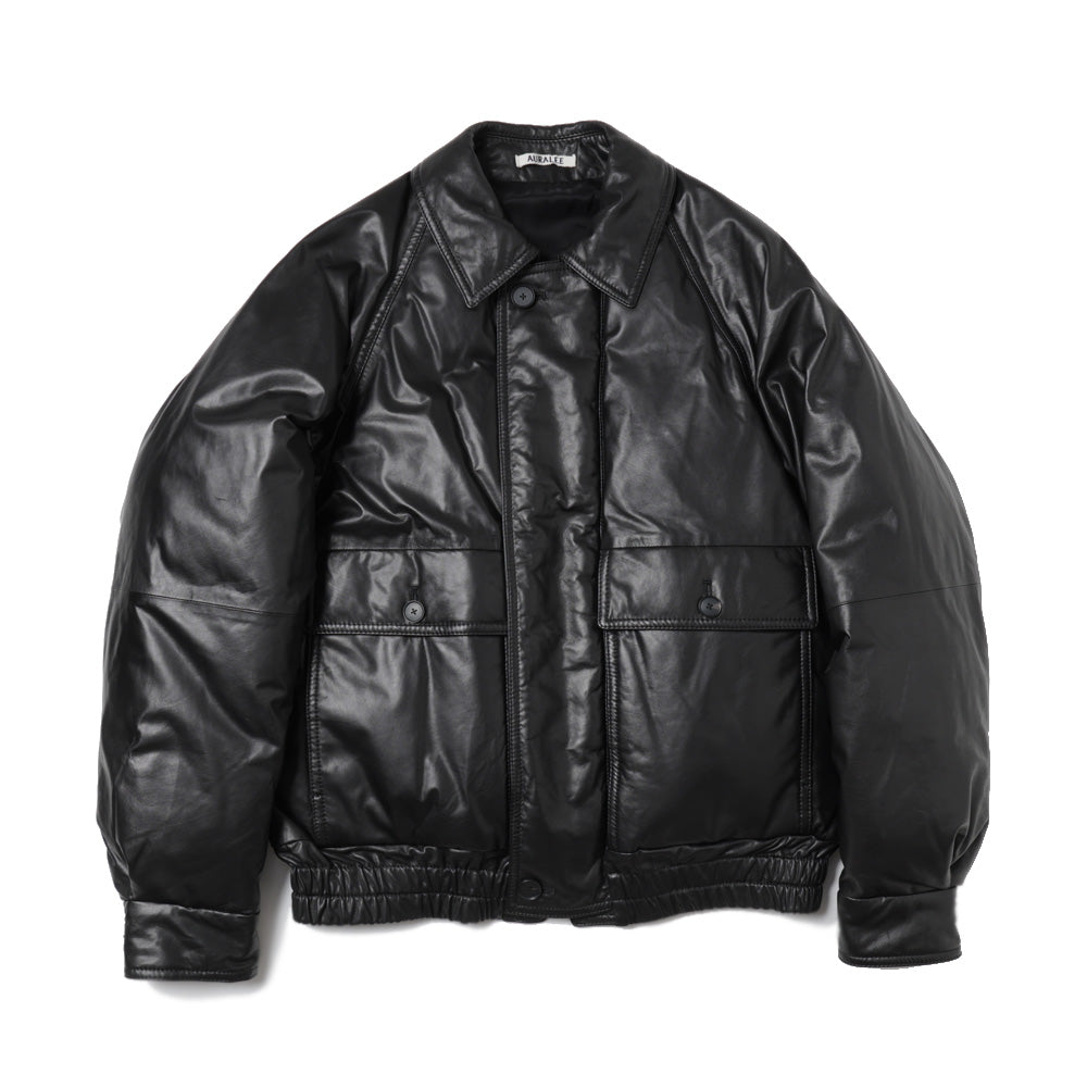 FINE CALF LEATHER DOWN BLOUSON