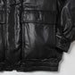 FINE CALF LEATHER DOWN BLOUSON
