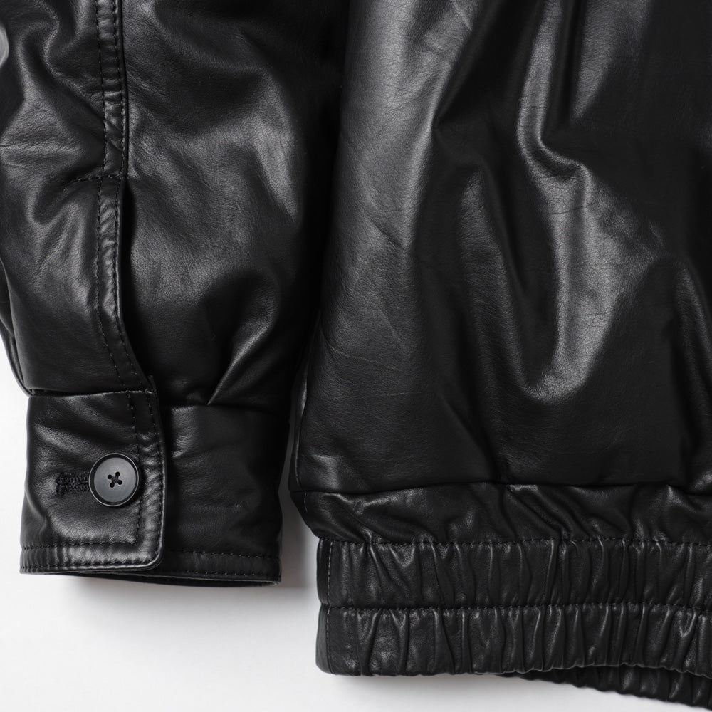 FINE CALF LEATHER DOWN BLOUSON