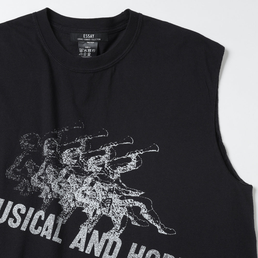 GARMENT DYE N/S T-SHIRT(MUSICAL)