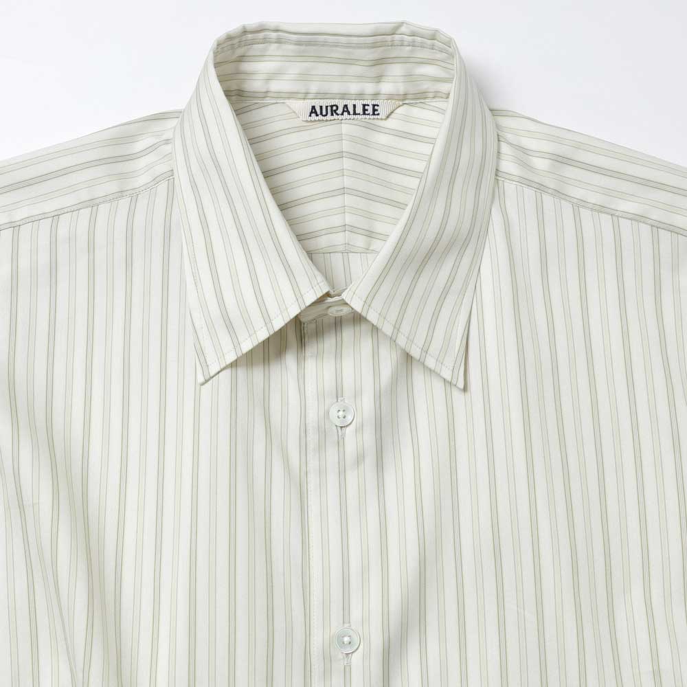 AURALEE(オーラリー) COTTON SILK STRIPE SHIRT (A26SS01CS) | AURALEE