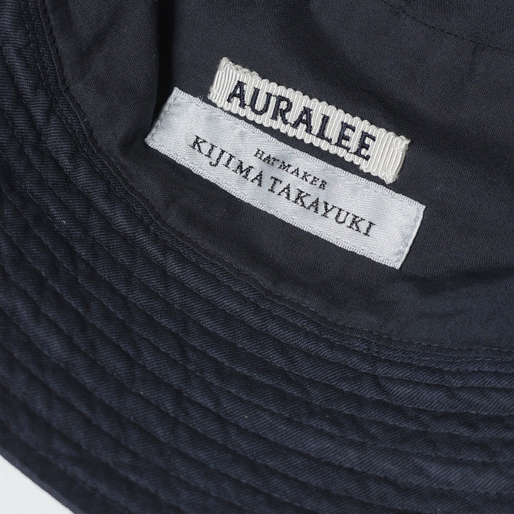 AURALEE) GARMENT-DYED FINX CHINO BUCKET HAT MADE BY KIJIMA