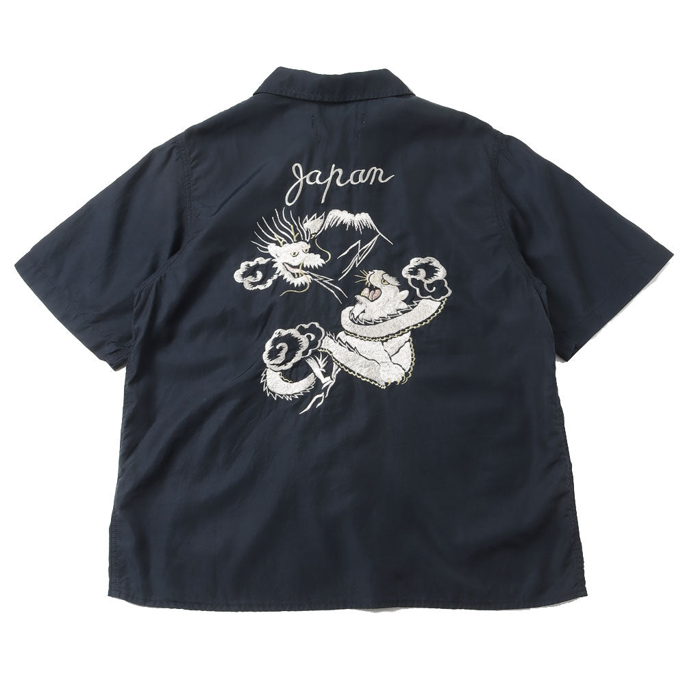 キュプラ綿ツイルS/S SHIRT (龍)