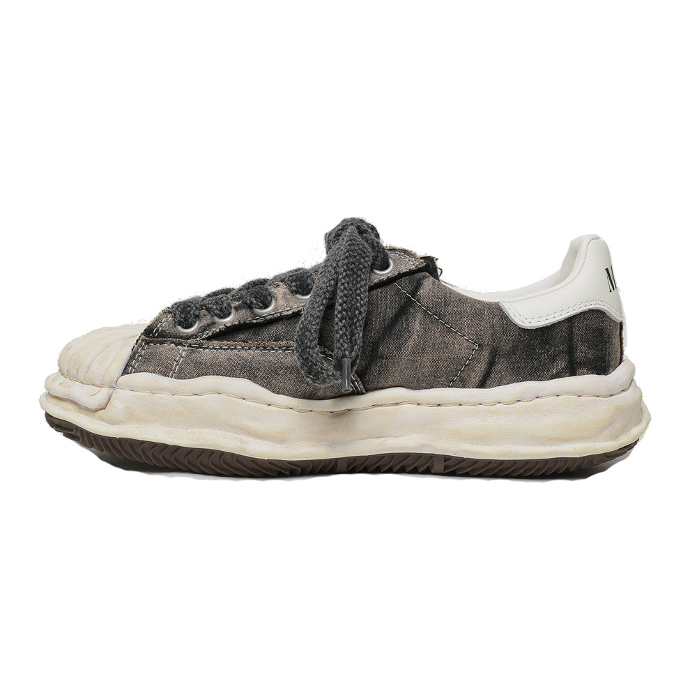 (BLAKEY) OG Sole Bleached Canvas Low-top Sneaker BLACK