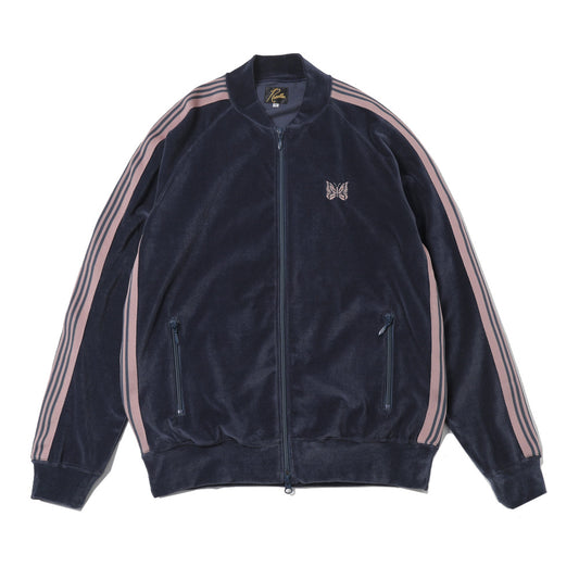 Rib Collar Track Jacket - C/PE Velour