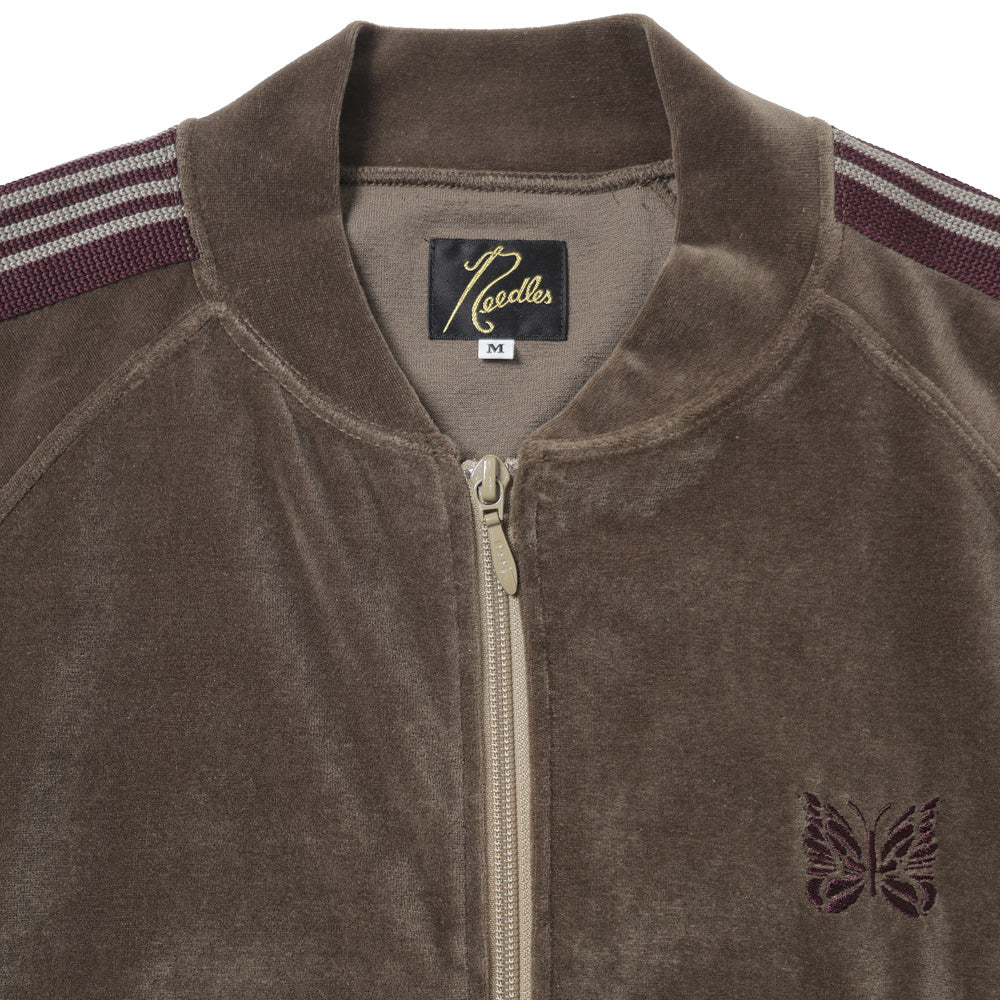 Rib Collar Track Jacket - C/PE Velour