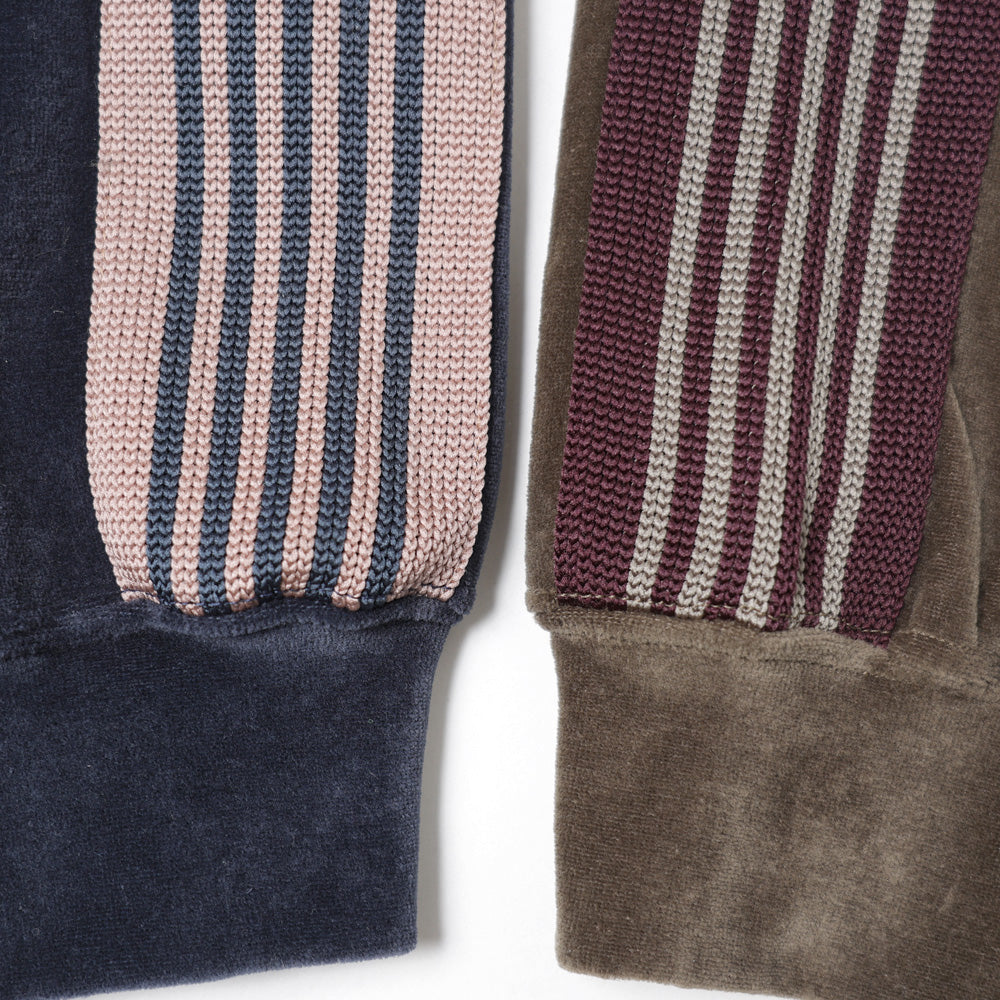 Rib Collar Track Jacket - C/PE Velour