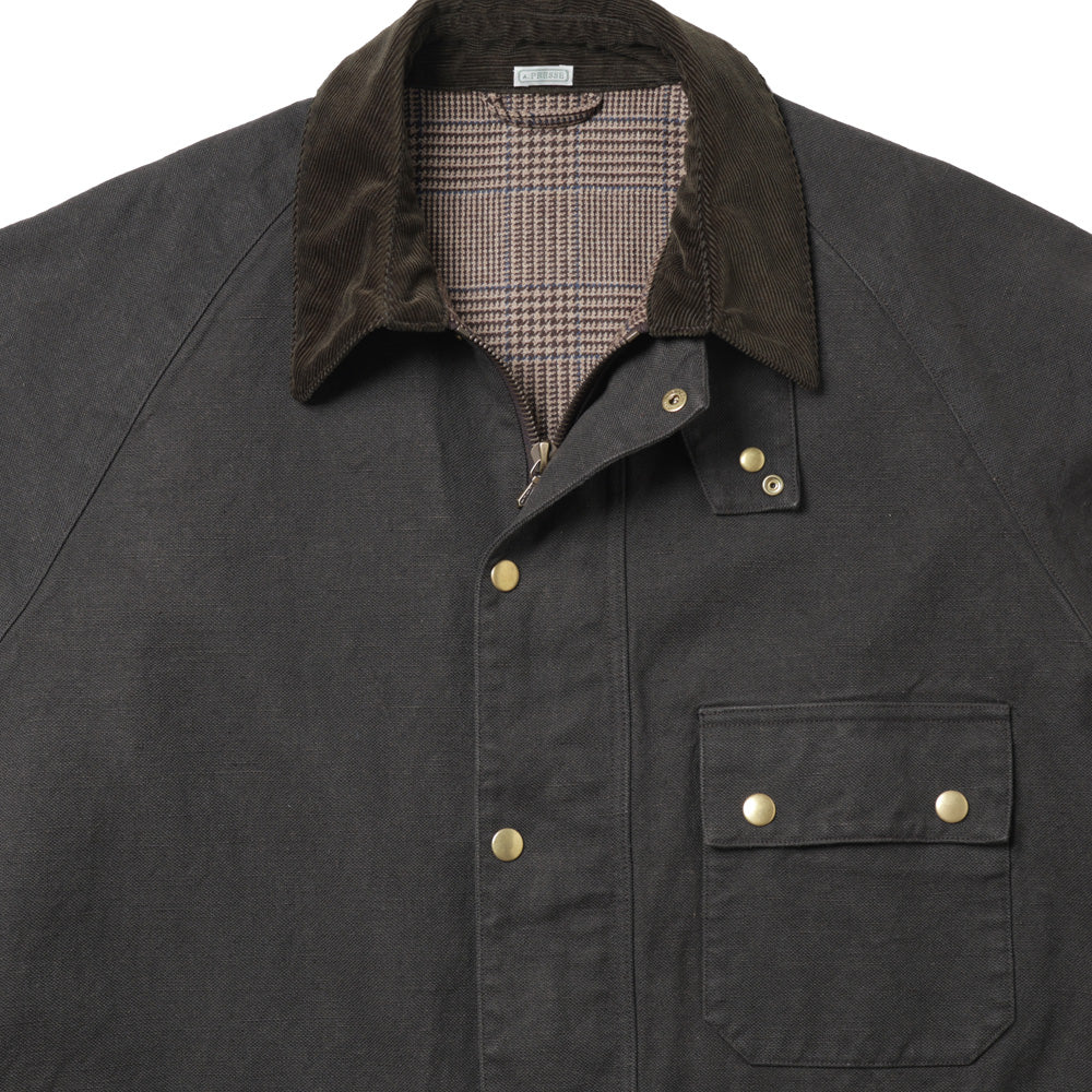 A.PRESSE (ア プレッセ) Vintage Silk Hemp Riding Oiled Jacket 26AAP