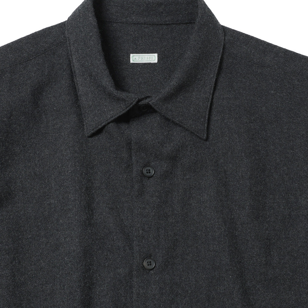 Wool Regular Collar Shirt