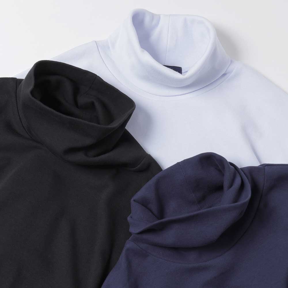 Cotton Plane Turtleneck(NAVY)