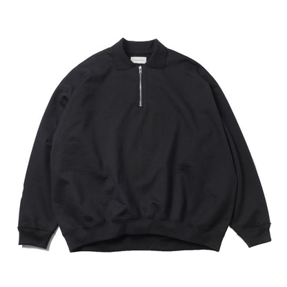 HALF ZIP POLO HUGE SWEAT ORGANIC COTTON HEAVY FLEECE