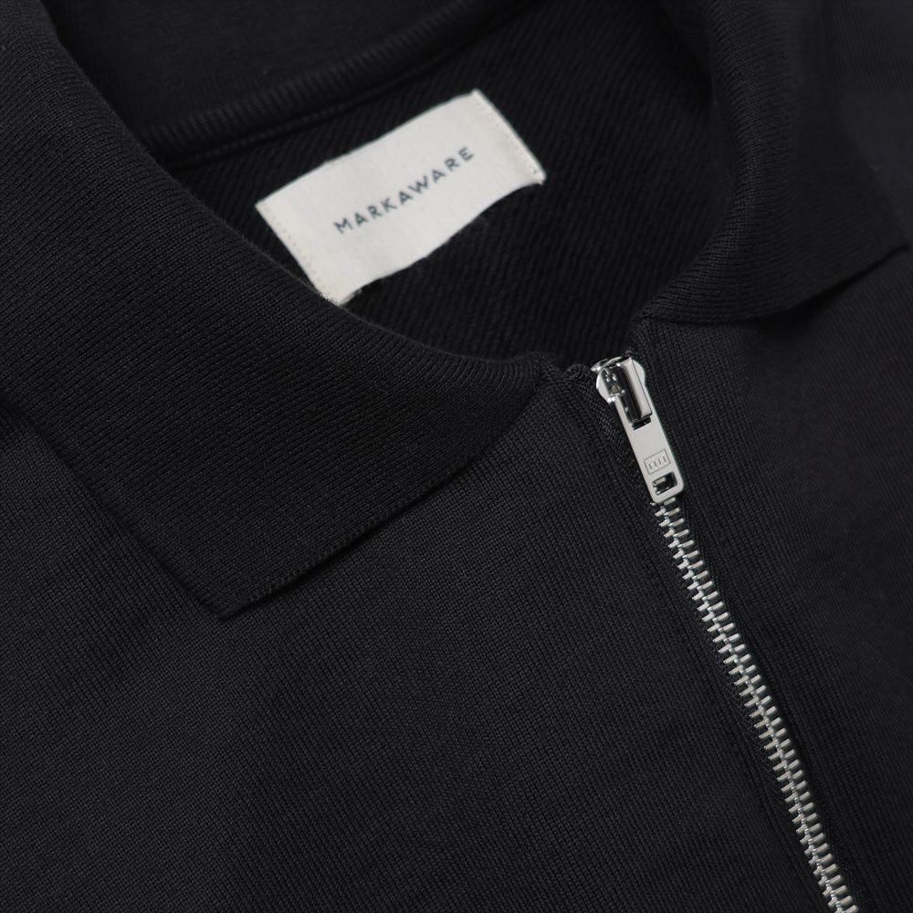 HALF ZIP POLO HUGE SWEAT ORGANIC COTTON HEAVY FLEECE