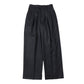 DOUBLE PLEATED WIDE TROUSERS ORGANIC WOOL FLANNEL
