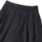 DOUBLE PLEATED WIDE TROUSERS ORGANIC WOOL FLANNEL