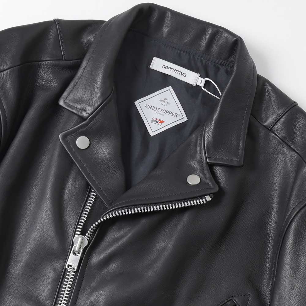 RIDER BLOUSON COW LEATHER WITH WINDSTOPPER