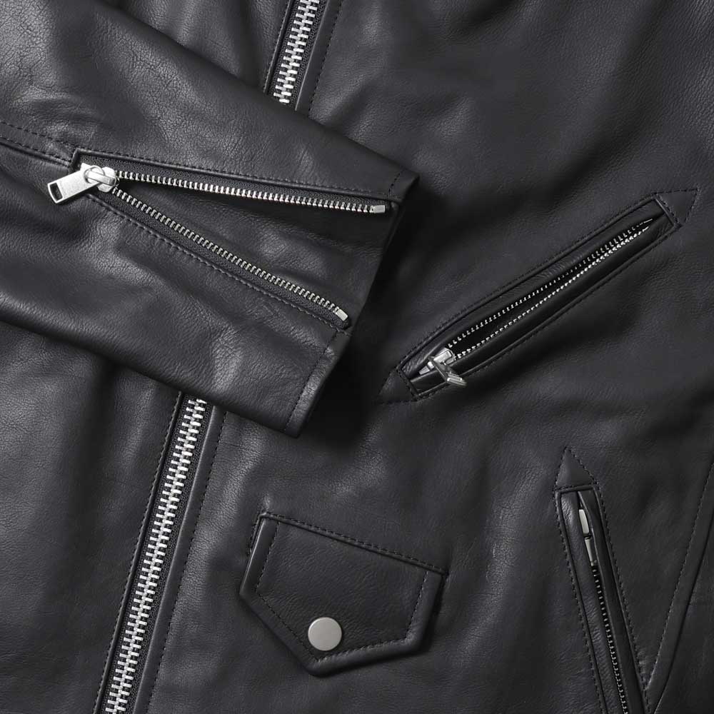 RIDER BLOUSON COW LEATHER WITH WINDSTOPPER