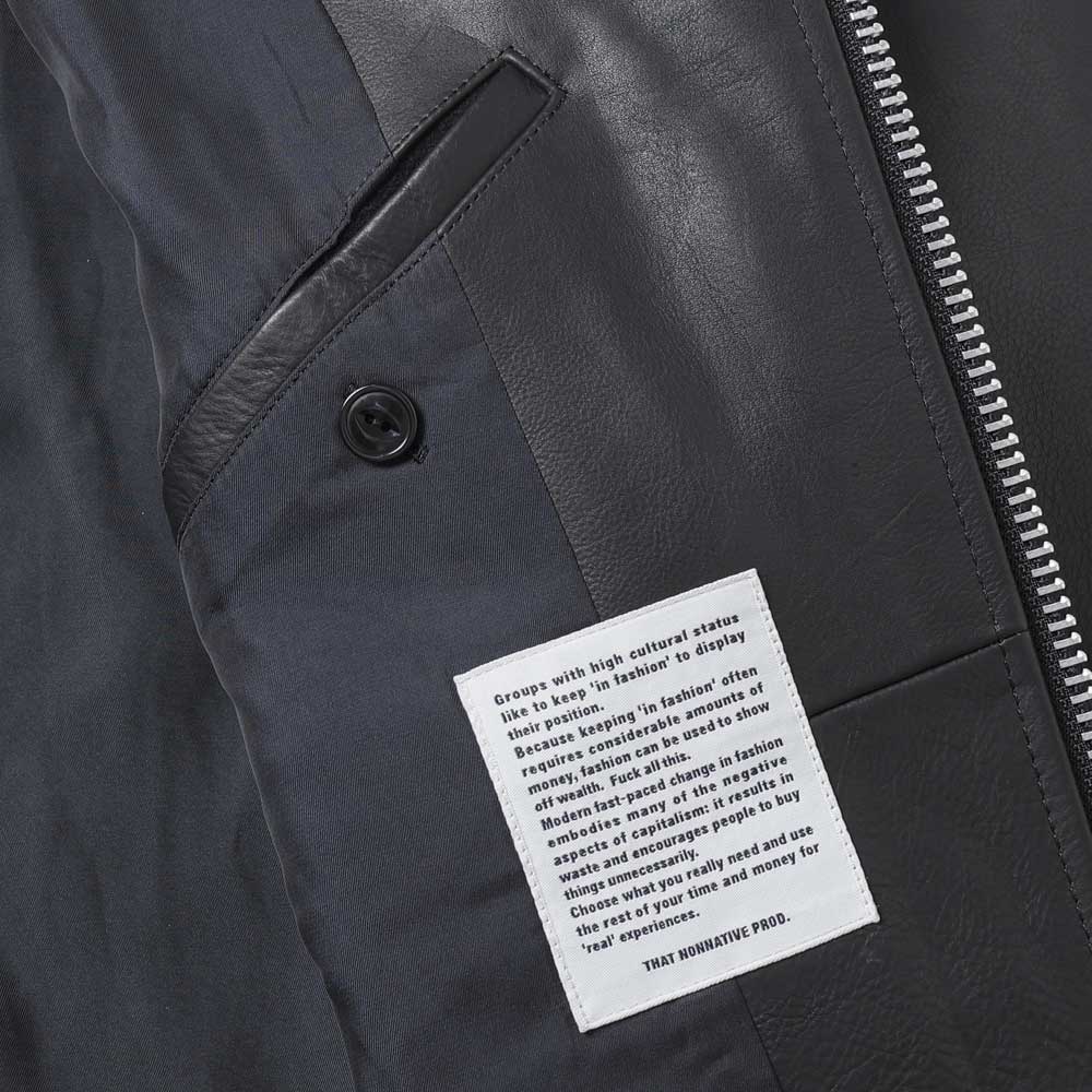 RIDER BLOUSON COW LEATHER WITH WINDSTOPPER