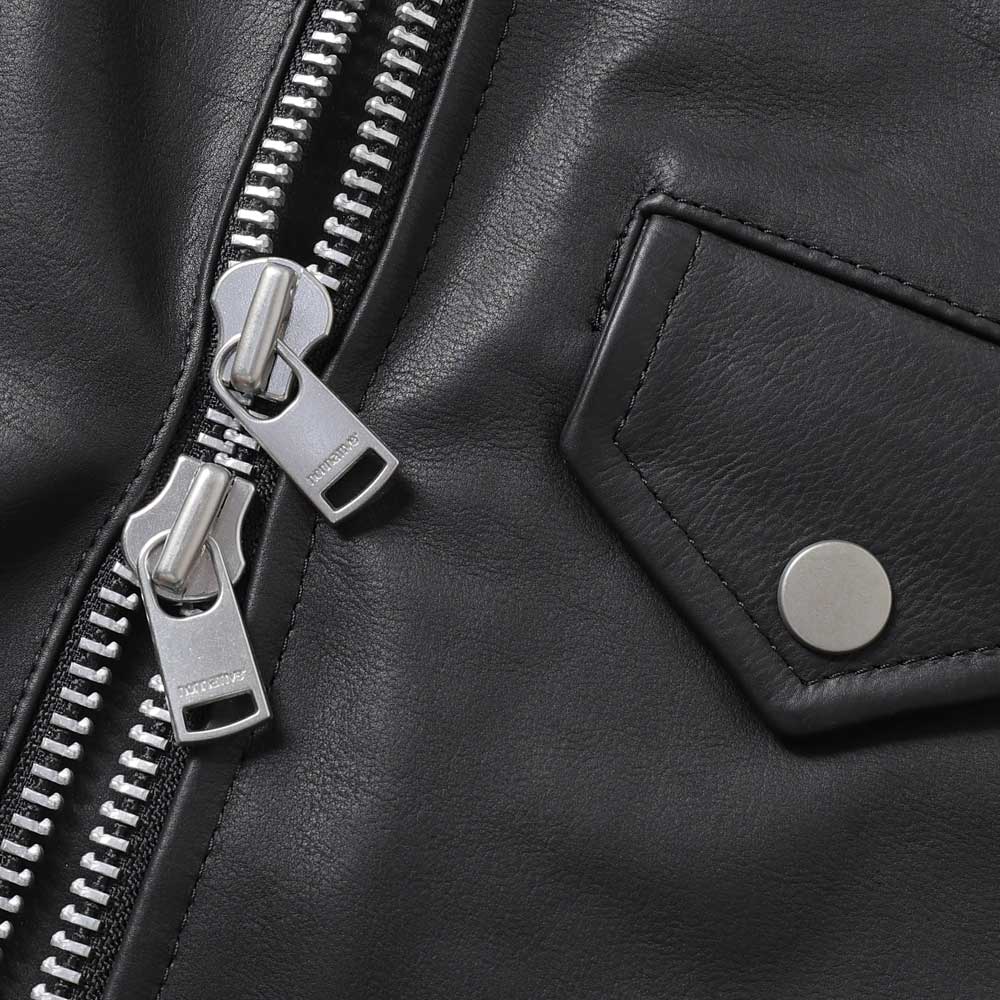RIDER BLOUSON COW LEATHER WITH WINDSTOPPER