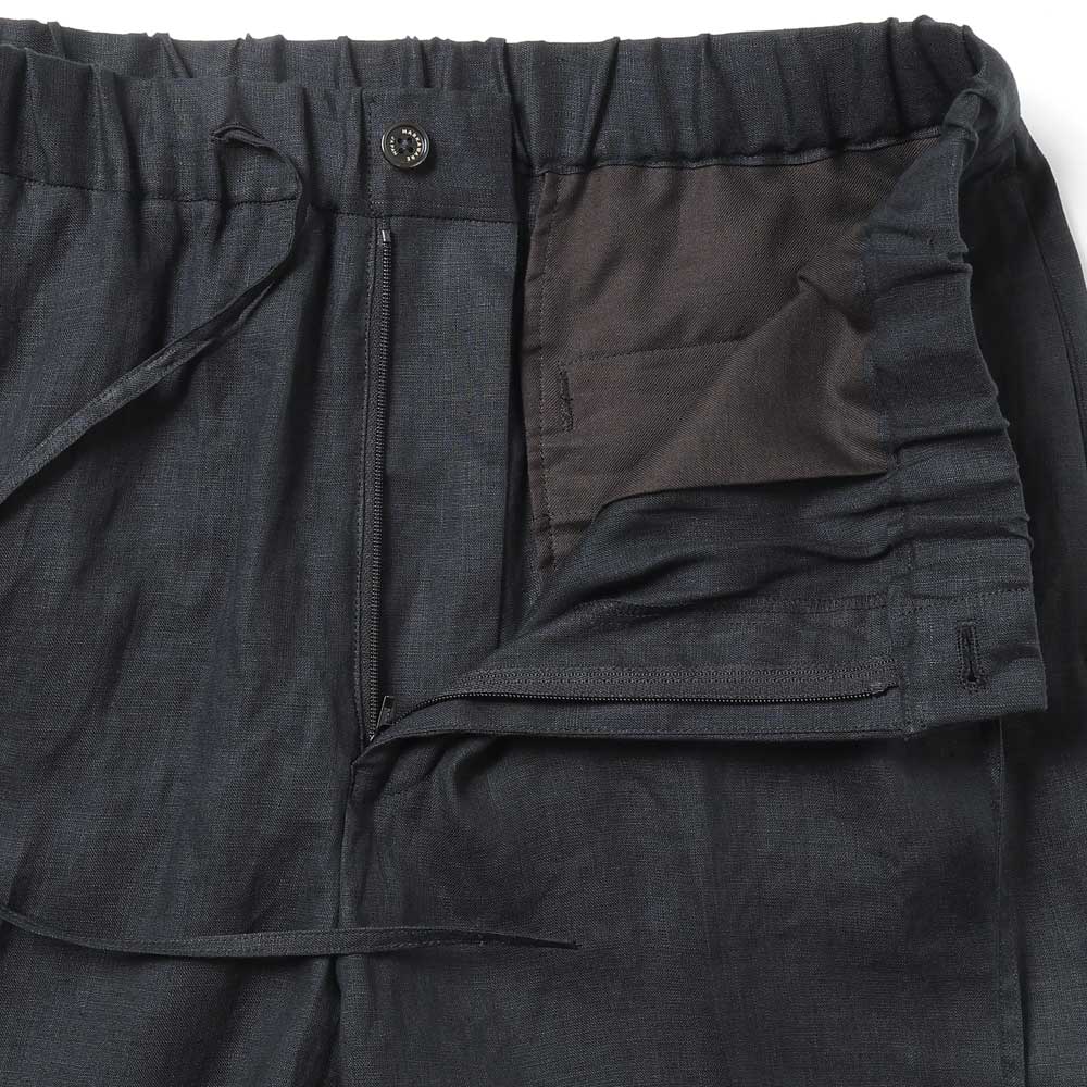 FLAT TAPERED EASY TROUSERS HEMP