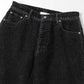 FLOCKED DEINM EMBROIDERED PANTS