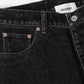FLOCKED DEINM EMBROIDERED PANTS