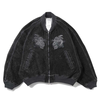 FLOCKED DEINM SOUVENIR JACKET