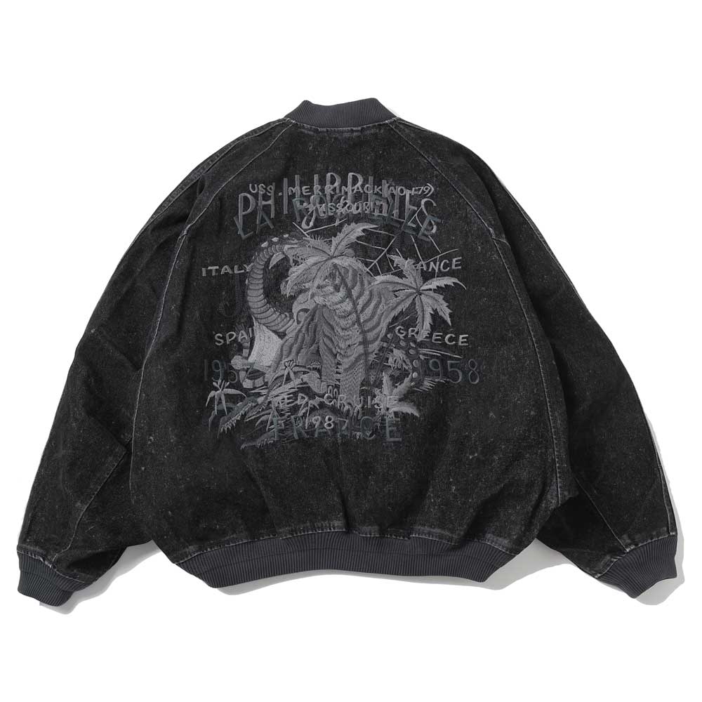 FLOCKED DEINM SOUVENIR JACKET