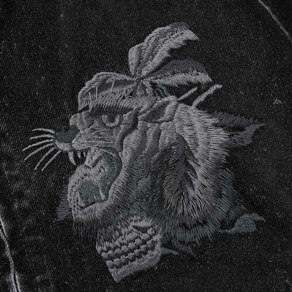 FLOCKED DEINM SOUVENIR JACKET