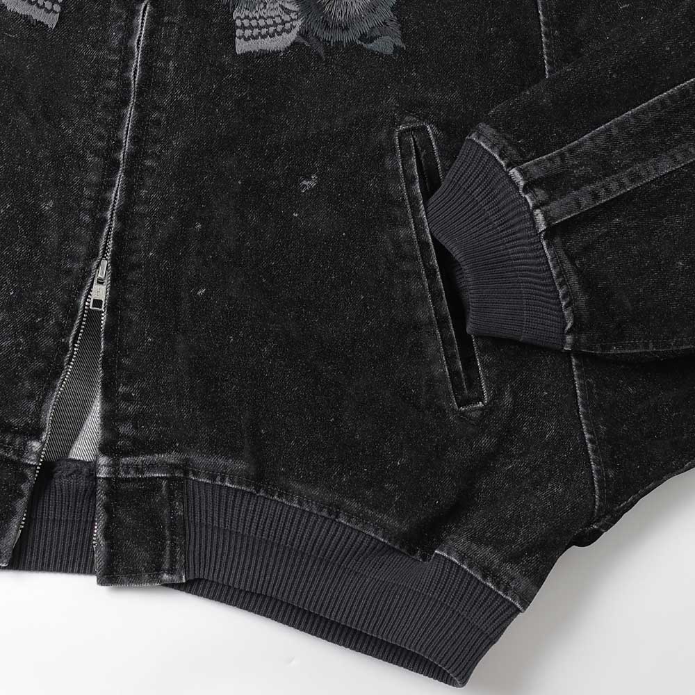 FLOCKED DEINM SOUVENIR JACKET
