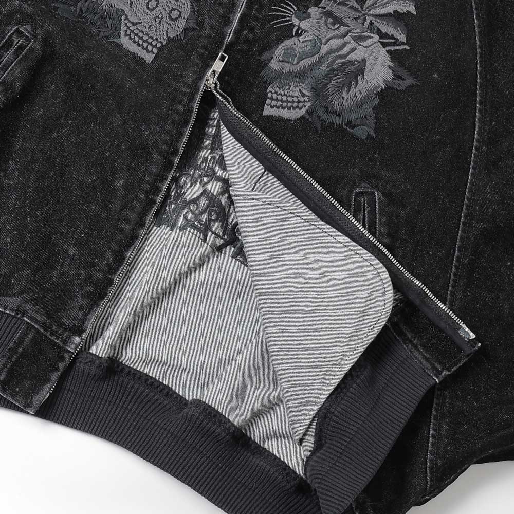 FLOCKED DEINM SOUVENIR JACKET