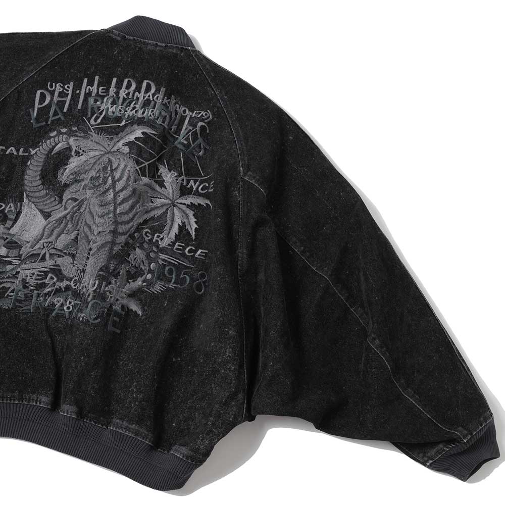 FLOCKED DEINM SOUVENIR JACKET