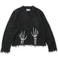 SKELTON SCRATCH KNIT PULLOVER
