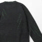 SKELTON SCRATCH KNIT PULLOVER