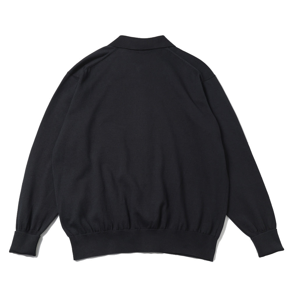 Cotton Knit Polo Collar Cardigan